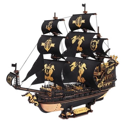 ROKR 3D-Holz-Puzzle Schiffsmodell ''The Seahorse Barque'' 