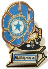 American Legion Auxiliary Illinois 1995-1996 Gramophone Record Player Lapel Pin