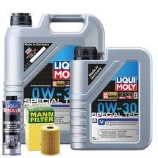 Motoröl 0W30 LIQUI MOLY Special Tec V 6L +MANN Ölfilter +Spülung Motoröl 0W30 LIQUI MOLY Special Tec V 6L +MANN Ölfilter +Spülung