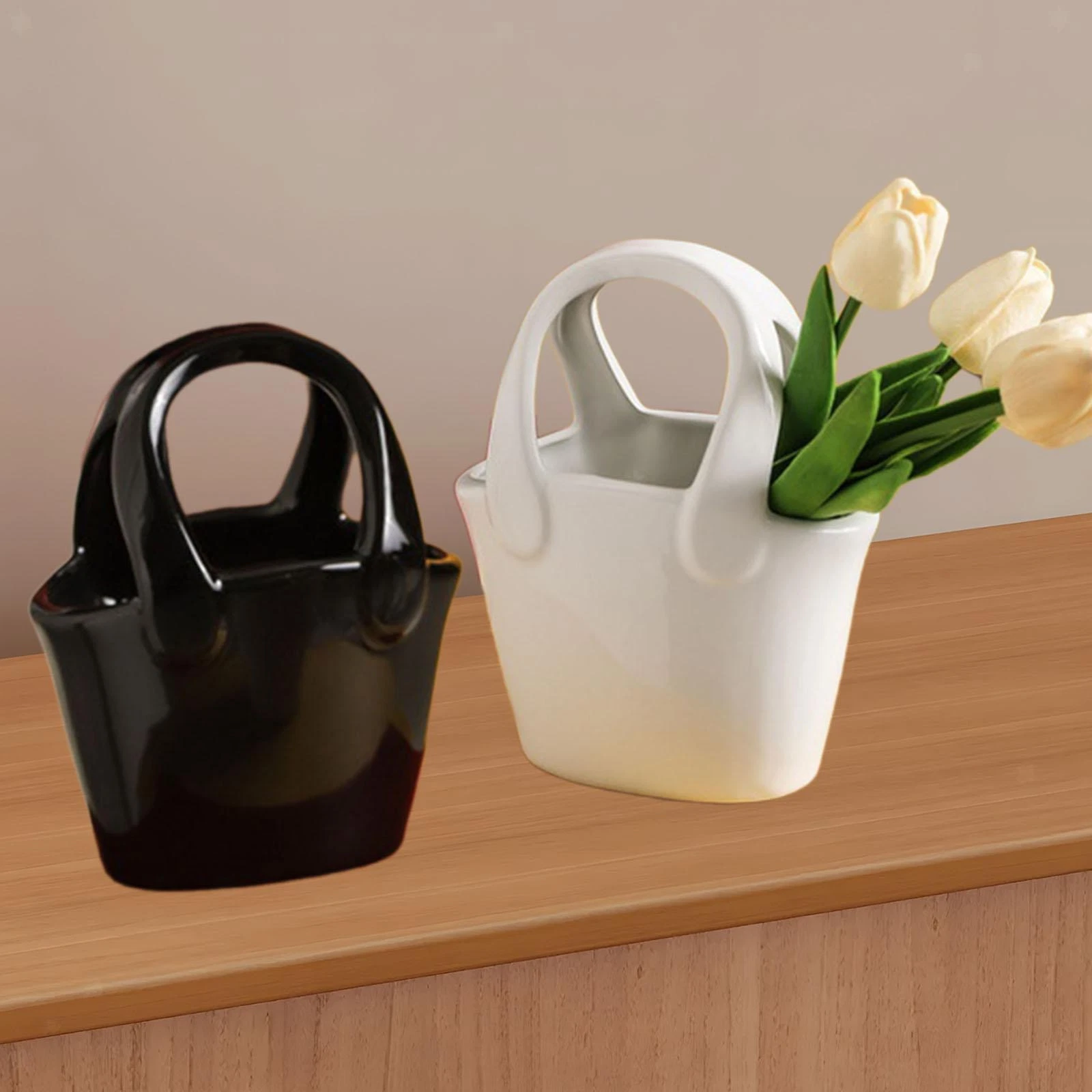 Bag Vase Flower Arrangement Decoration Decorative Wide Mouth for Centerpieces