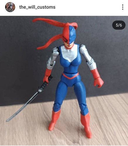 1:18 3.75 custom action figure Lady Deathstroke AVENGERS MARVEL UNIVERSE SCALE - Picture 6 of 6
