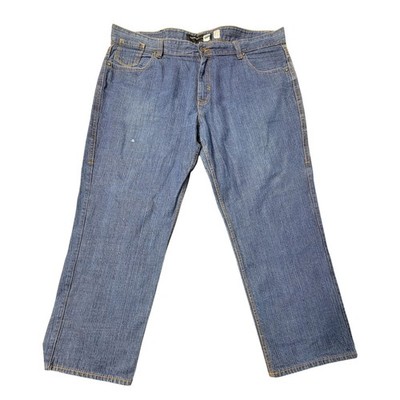 Y2K Roca Wear Mens Blue Denim Jeans Straight Leg Relaxed Fit Medium Wash 50x31