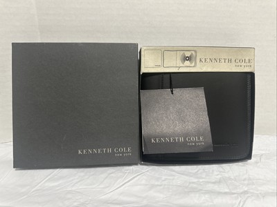 Kenneth Cole Reaction Leather Zippered CD Storage Case Holds 24 Discs New W/Tags