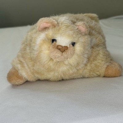 VTG Incredible Petables Fat Orange Tabby Cat Plush Stuffed Animal Blue Eyes 7.5 