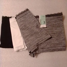 George Woman X 3 Shorts Black White And Grey Size Knickers 10