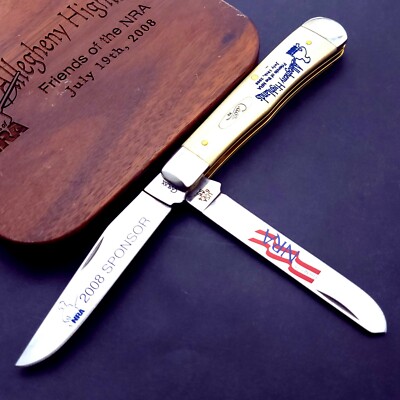 Case XX 6254 SS Trapper Nra Sponsor Folding Pocket Knife Made in
