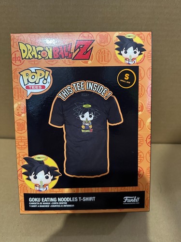 Dragon Ball Z Goku Comer Fideos Camiseta Funko Pop S Camiseta Pequeña para Hombre - Imagen 2 de 3