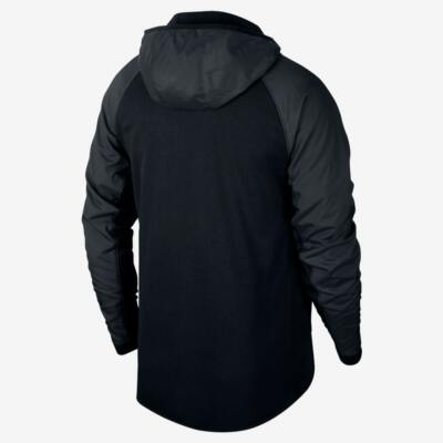 Nike Men's Therma Black Basketball Winterized FZ Hoodie (CZ2448