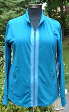 WESTBOUND Blue Activewear Front Zip Jacket Size L 12/14 NWT Retail 59