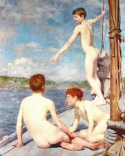Print or Canvas - The Bathers  by Henry Scott Tuke