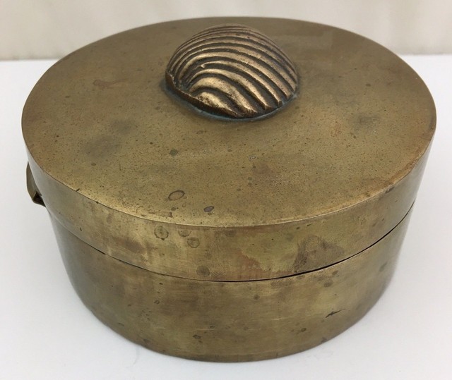 Vintage Brass Hinged Trinket Box made in India eBay