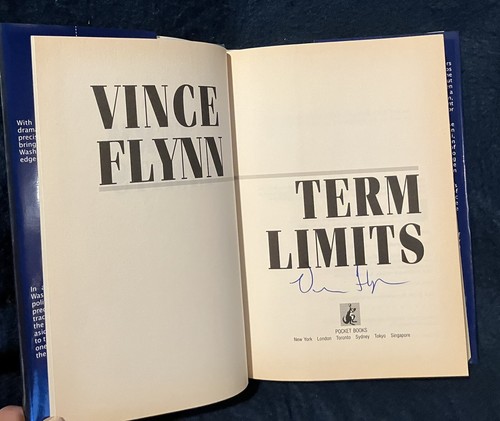 Vince Flynn Term Limits SIGNED 1st/1st Pocket Books HC/DJ Unclip NEW NEVER READ - Picture 4 of 9