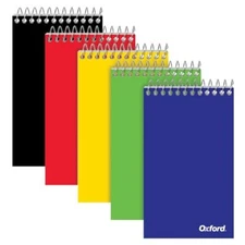  Spiral Memo Pads, Top Wire Bound, 3 x 5 Inch Pocket Notepad, College Ruled, 