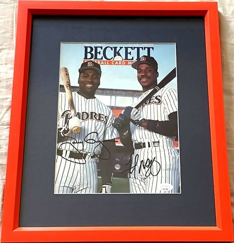 Tony Gwynn Fred McGriff signed autographed Padres 1991 Beckett cover framed JSA