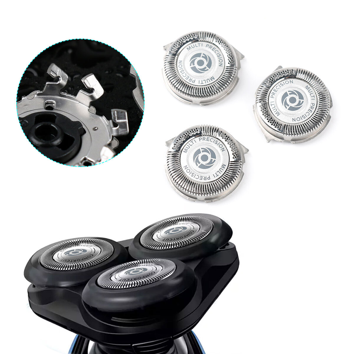 3*Men Electric Shaver Replacement Blades Heads Spare Machine Razor for