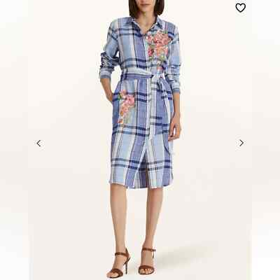 Lauren Ralph Lauren Floral & Plaid Linen Shirtdress NWT Size 10 | eBay