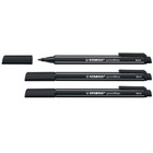 3 x Stabilo Fasermaler pointMax Filzstifte Permanentmarker 0,8 mm schwarz