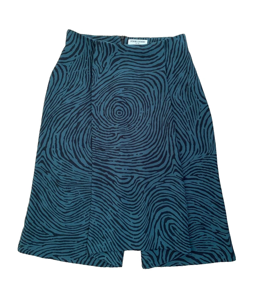 CERIMÔNIA DE ABERTURA F/W 2014 Saia Verde Preta Comprimento do Joelho Cintura Média EUA 0 Reino Unido 4 XXS - Imagem 2 de 4