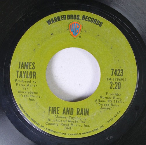 Yacht Rock 45 James Taylor - Anywhere Like Heaven / Fire And Rain On WB - Picture 2 of 2