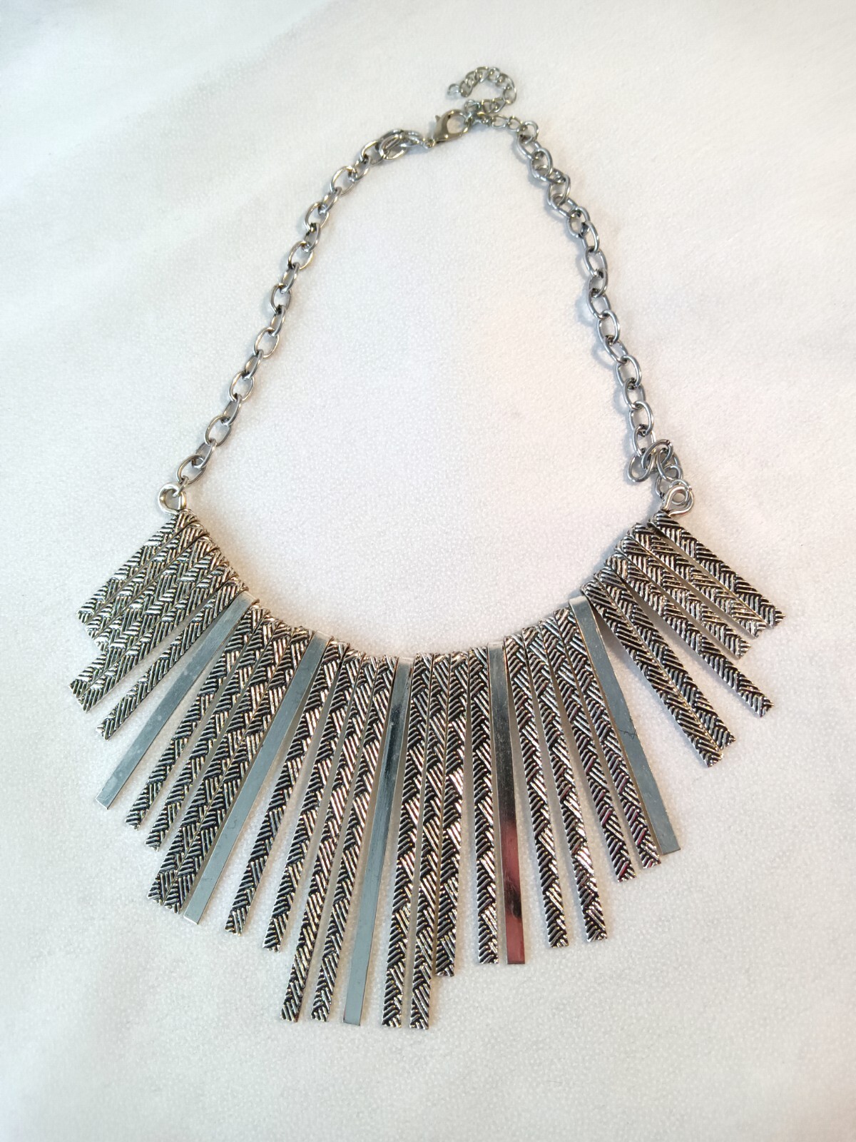 Statement Necklace Silvertone Egyptian Cleopatra … - image 2
