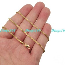 Genuine 18K Gold Filled Tarnish-Free 16"  32" INCH Italian Rope Chain Necklace