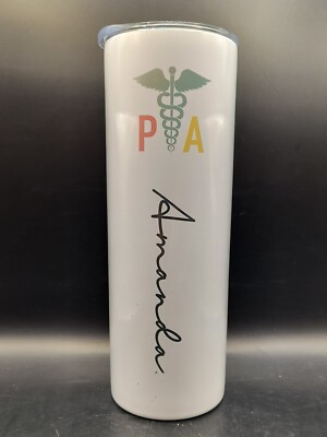 Personalized ( Amanda ) Physician Assistant Stainless Steel Skinny Tumbler 20...