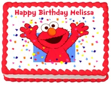 ELMO Sesame Street Party Edible Cake topper image decoration