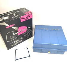 OPTA-VUE Original Box + Slide File Carrying Case & Stand 205-C Parts 35mm Viewer