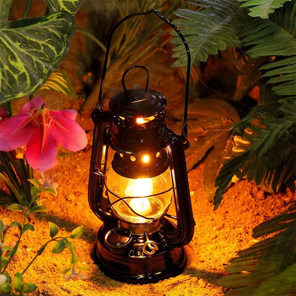 Hurricane Paraffin Hanging Lamp Lantern Camping Oil Light Retro Kerosene Lights - Image 2 of 4