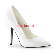 SEXY scarpe DECOLTE' tacco 13 dal 35 AL 46 BIANCO sposa Fashion GLAMOUR 