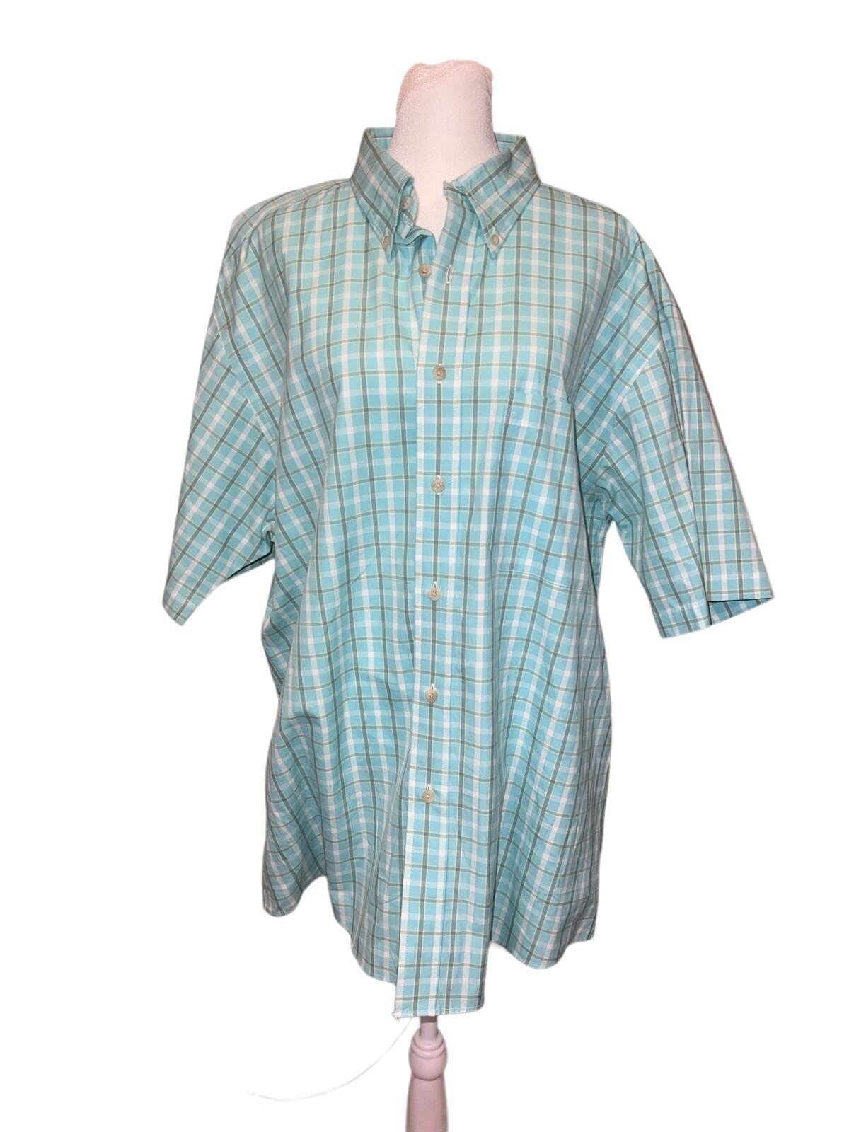 Camisa Pendleton Para Hombres Grande Azul A Cuadros Viaje Oficina Viaje Trabajo Tareas Informal