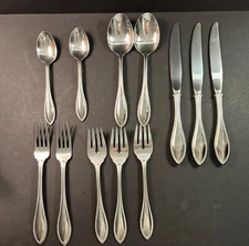 12 Pieces Oneida ARBOR AMERICAN HARMONY Stainless Glossy Silverware Flatware