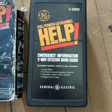 General Electric 3-5900 40 Channel Help 2 Way Citizens Band CB Radio System