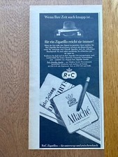 RuC Zigarillo Rinn & Cloos Original 1967 Vintage Advert Werbung Reklame