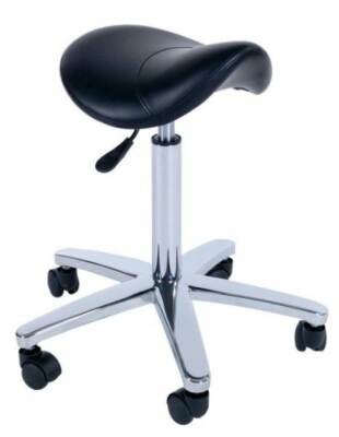 K-Concept Cutting Swivel Stool on Castors with Adjustable Saddle