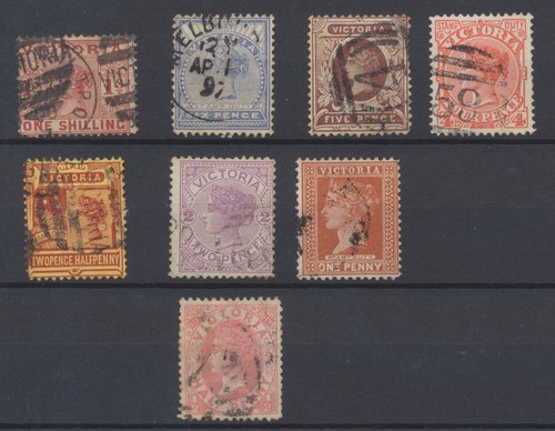 Victoria Stamps:1885/6 SG296;313/8a;321a used CV £18.25