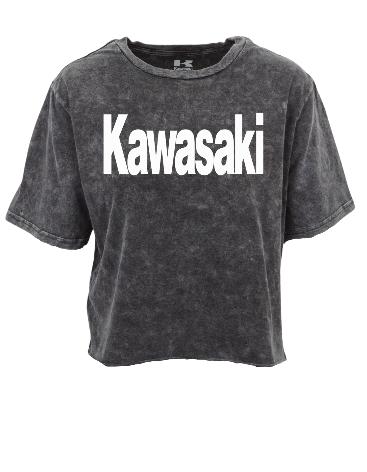 WOMENS VINTAGE WASH RAW HEM CROP WOMENS T SHIRT
