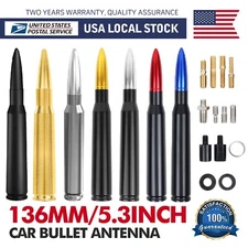 Universal Car Bullet Antenna 50Cal Caliber For Jeep Wrangler JK TJ Accessories