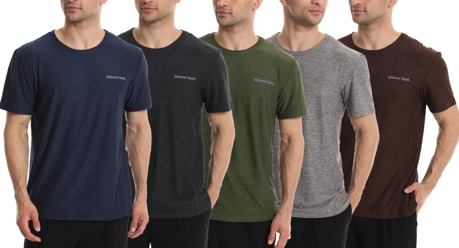 Men’s Active Workout Quick Dry Crew Neck Short Sleeve T-Shirts
