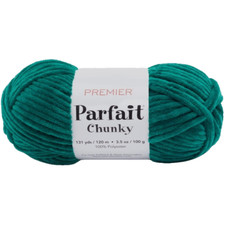 3 Skein Pack Premier Parfait Chunky Polyester Yarn Color 1150-30 Emerald New