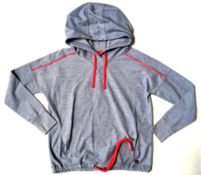 QS by Damen Kapuzenpullover Sweatshirt S, M, L grau