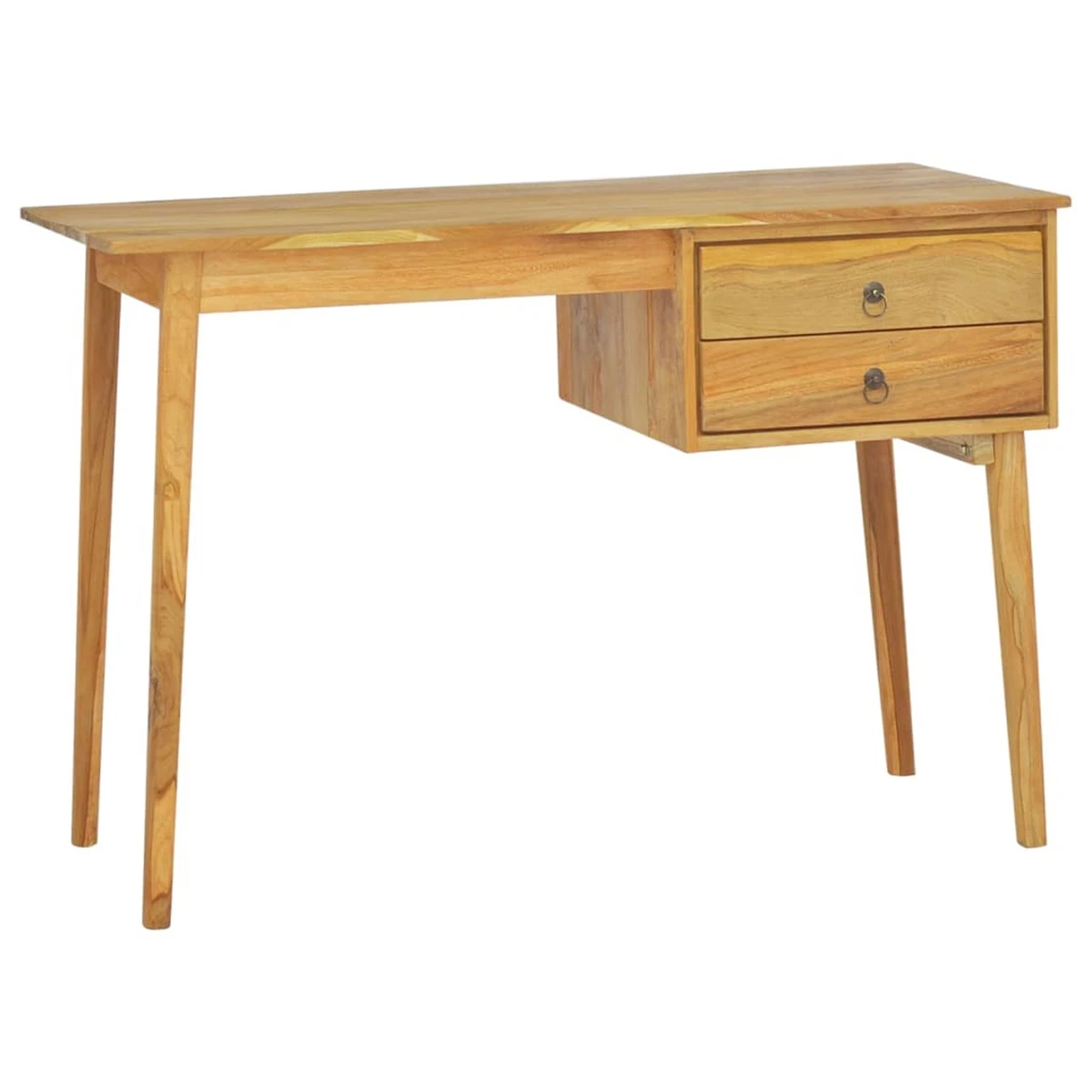Desk with 2 Drawers 110x52x75 Solid Wood Teak H4W1 eBay