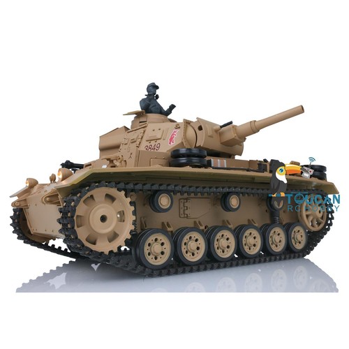 US Stock Henglong 3849 7.0 Plastic German Panzer III H 1/16 RC Tank 2.4Ghz - Picture 3 of 12