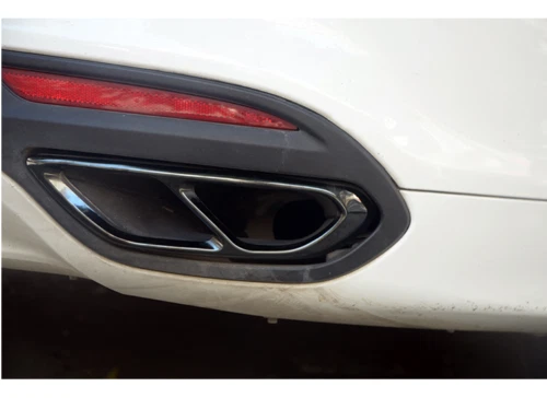 Tubo de punta de silenciador de escape trasero de acero negro para Ford Mondeo Fusion 2013-2018 Foto 2 de 4