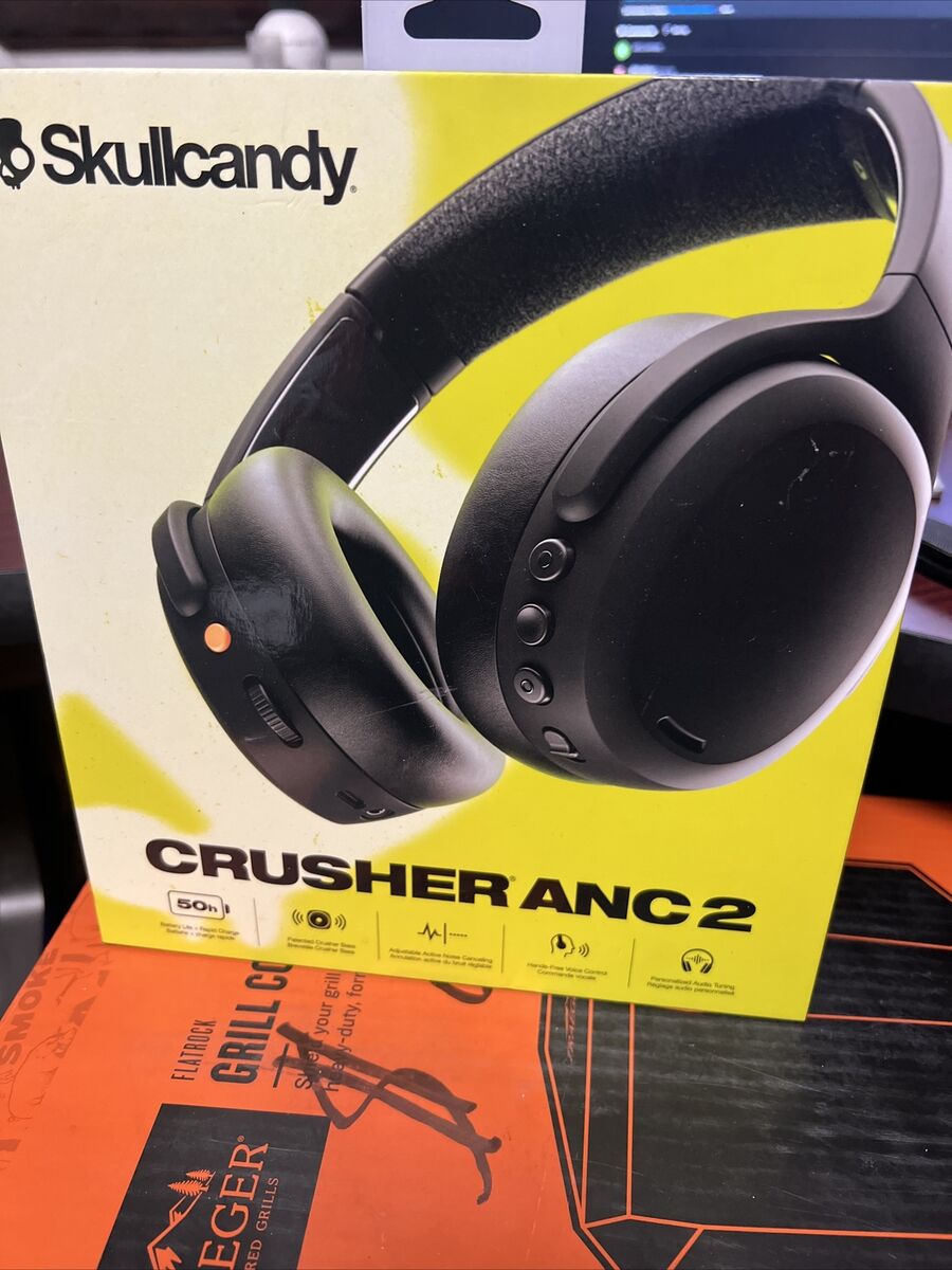 Skullcandy Crusher ANC 2 S6CAW Bluetooth Wireless Headphones Black New Skullcandy Crusher ANC 2 S6CAW Bluetooth Wireless Headphones Black New