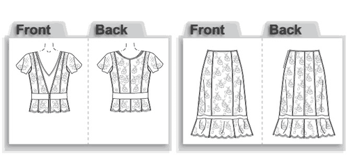 DKNY Evening Skirt Top Pattern Choice 6/8/10 OR 12/14/16 Vogue 2877 OOP - Picture 2 of 3