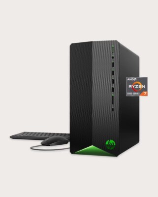 HP Pavilion Gaming Desktop, AMD Ryzen 7 5700G Processor, NVIDIA GeForce RTX 2060