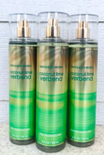3 Bath  Body Works COCONUT LIME VERBENA Fine Fragrance Mist 8oz LOT/SET of 3