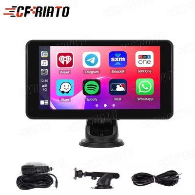 7'' Kabelloses Apple CarPlay Android Auto Tragbar Touchscreen Autoradio BT FM MP5