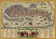 1565 Map Venice Venetia Venezia Italy Home Office Vintage Wall Art Poster Print